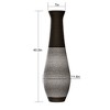 Infurnic Decorative Vases Metal Vases Elegant Two Tone Finish, Accent for Living Room, Bedroom, Entryway Stylish Home, Gray, 11.6"*7"*40.2" - 3 of 4