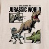 Women's - Jurassic Park - Welcome To Jurassic World Dino Oversized Graphic T-Shirt - 2 of 4