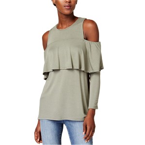 Kensie Womens Cold Shoulder Knit Blouse - 1 of 1
