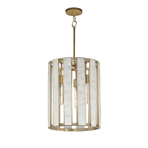 Maxim Lighting Miramar 3 - Light Chandelier in  Capiz/Natural Aged Brass - 1 of 1
