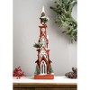 Lighted Winter Church Display with Pine Accents and Snowy Finish 19"H - 3 of 3
