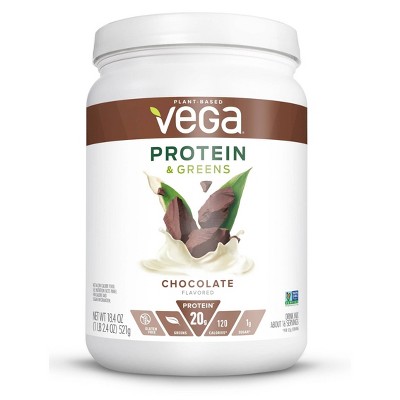 Vega Protein & Greens Vegan Protein Powder - Chocolate - 18.4oz