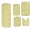 Radiant Bathroom Rugs Set, Washable Rug, Extra Soft and Absorbent bath Rug, Bath Mat Set, Bath Floor Mat Non-Slip, 5 Pcs Set with Contour, Sage - 2 of 4