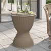 vidaXL 3-in-1 Ice Cooler Table Light Brown Polypropylene - 3 of 4