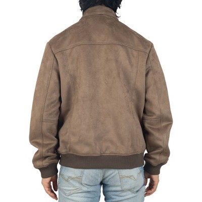 Alpine Swiss Men's Blake Vegan Suede Bomber Jacket – Lightweight Slim Fit Casual Softshell Coat with 5 Pockets ERTH ST L — фото 6