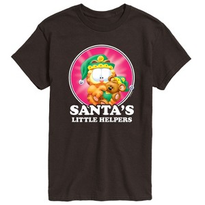Men's - Garfield - Santas Little Helpers Christmas Short Sleeve Graphic T-Shirt - 1 of 4