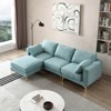 FONTOI L-shaped Sofa, Convertible Sleeper, Leisure Sofa for Living Room Apartment Office, Dark Gray, 92.9"*31.1"*59.8" - 4 of 4