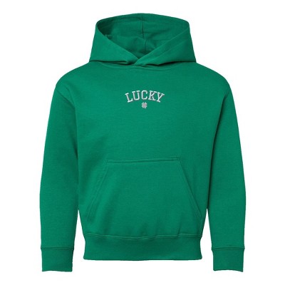 The Juniper Shop Embroidered Lucky Clover Youth Graphic Hoodie