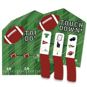 Big Dot of Happiness End Zone - Football - Baby Shower or Birthday Party Game Pickle Cards - Pull Tabs 3-in-a-Row - Set of 12 - 1 of 4