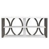 FURNIinspire Console Tables 3 Tier Long Console Table, Narrow Entryway Table, Living Room Side Table, White Tabletop, Multicolored, 15.6"*70.9"*31.9" - 4 of 4