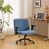 Karl Home | Speckled Chenille Swivel Chair With Flip-Up Arms For Cross-Legged - 2 of 4