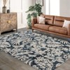 Area Rug Modern Botanical Floral Print Accent Rug, Soft Low Pile Indoor Carpet, Foldable Floor Cover for Living Room, Bedroom, Kitchen - 2 of 4