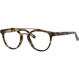 Ernest Hemingway H4804 47mm Women's Acetate Round Designer Eyeglasses OR Blue Light Filter OR Reading Glasses in Yellow Brown Tortoise Havana - 1 of 1