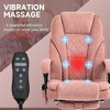 QingMoon Massage Office Chair, Adjustable Swivel Desk Chairs, Velvet Computer Chair with 6 Vibration Point and Heat for Home Office - 4 of 4