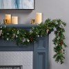 Christopher Knight Home Maeve 9’X10’’ Mixed Frosted Garland with Warm White Lights(Set of 2) - 2 of 4