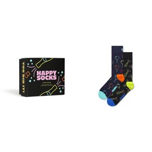 Happy Socks Adult Men and Women Crew You Did It Socks in sustainable materials - 2pk in Color Black - 1 of 4