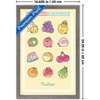 Trends International Pusheen: Fruits - Cute Fruit Grid Framed Wall Poster Prints - 3 of 4