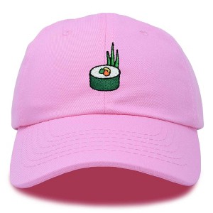 Dalix Sushi Roll Embroidered Maki Cotton Dad Hat Baseball Cap Adjustable Womens - 1 of 4