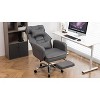 Office Chair with Retractable Footrest, 155° Reclining  Back Computer Desk Chair with Lumbar Pillow, Rolling Swivel  Chair for Office - 3 of 4