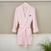 Personalization Mall Embroidered Short Fleece Robe - Pink - 2 of 4