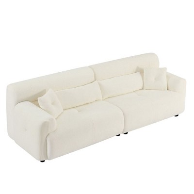111.81'' Modern Upholstered Sectional Sofa With 4 Pillows And Deep Seats, Living Room Furniture For Living Room Bedroom Office Apartment
