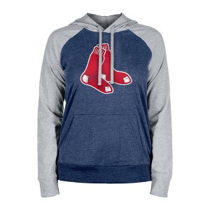 MLB Boston Red Sox Women's Lightweight Bi-Blend Hooded Sweatshirt - 1 of 4