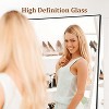 Acekool 71"x31" Full Length Mirror, Extra Large Rectangle Floor or Wall Mirror, Thin Aluminum Frame, HD Explosion-Resistant Glass, Black - 2 of 4