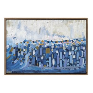 Kate and Laurel Sylvie Queen Elizabeth II Framed Canvas by Leah Nadeau, 23x33, Gold - 1 of 4