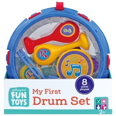 Nothing But Fun Toys: My First Drum Set, 8pc Percussion Toys, 2+