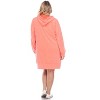 Women's Plus Size Hoodie Sweatshirt Dress - White Mark - 3 of 3