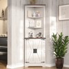 AMERLIFE Farmhouse 68" Tall Corner Cabinet, Tall Storage Cabinet with Barn Door - 3 of 4