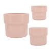 Stoneware Ceramic Planters - Modern Durable Design - Set of 3 - 2 of 4