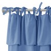 Awesome Home  Recycled Cotton Blend Ruffle Tie Top Curtains Pair - 2 of 4