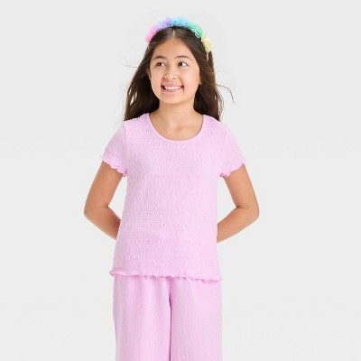Girls' Short Sleeve Textured T-Shirt - Cat & Jack™