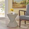 Modern Concrete Side Table with Twisted Hourglass Shape, Hand-Painted Finish and Lightweight Durable Structure-The Pop Home - 3 of 4