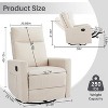 IULULU Recliner, Nursery Glider Rocker with Large Footrest, High Back, Deep Seat - 2 of 4