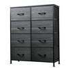 Tall 8-Drawer Fabric Dresser, Storage Tower with Fabric Bins, Double Chest of Drawers Organizer, - 2 of 4