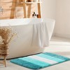 PiccoCasa Microfiber Striped Bathroom Rugs Shaggy Soft Thick and Absorbent Bath Mat - image 3 of 4