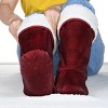 Women's Faux Shearling Lined Slipper Socks, Kid's Winter Indoor Home Non Skid Booties, Soft, Warm, Fluffy, Cozy, Fuzzy, Gifts - Catalonia - 3 of 4
