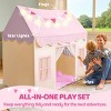 Joyfy Play Tent for Kids - Pink/Gray, Indoor & Outdoor Playhouse with Blanket, LED Lights & Flags for Toddlers, Ideal Space for Boys & Girls Ages 3-7 - 3 of 4