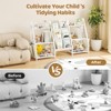 SKONYON 2-in-1 Kids Bookshelf and Toy Organizer with Fabric Pockets and Open Storage Shelves - 4 of 4