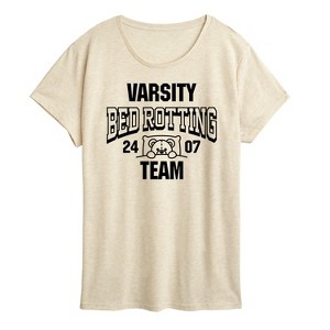 Women's - Instant Message - Varsity Bed Rotting Team Short Sleeve Graphic T-Shirt - 1 of 4