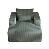 Modern 62.5" Single Sofa Chair, Plush Corduroy, Fluffy Lounge with Backrest Pillow for Living Room - 3 of 4