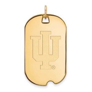 Black Bow Jewelry 14k Yellow Gold Plated Sterling Silver Indiana Hoosiers NCAA Large Pendant - 1 of 3