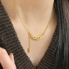 HTUTWOO Five Coins Necklace for Women, 18k Gold Plated Five Coins, Adjustable Choker, for Everyday Wear&occasions - 4 of 4