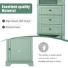LunaLulinlk Green Triangle Tall Cabinet with 3 Drawers and Adjustable Shelves for Bathroom, Kitchen or Living Room, MDF Board with Painted Finish - 4 of 4