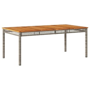 vidaXL Garden Table Black and Brown - 1 of 4