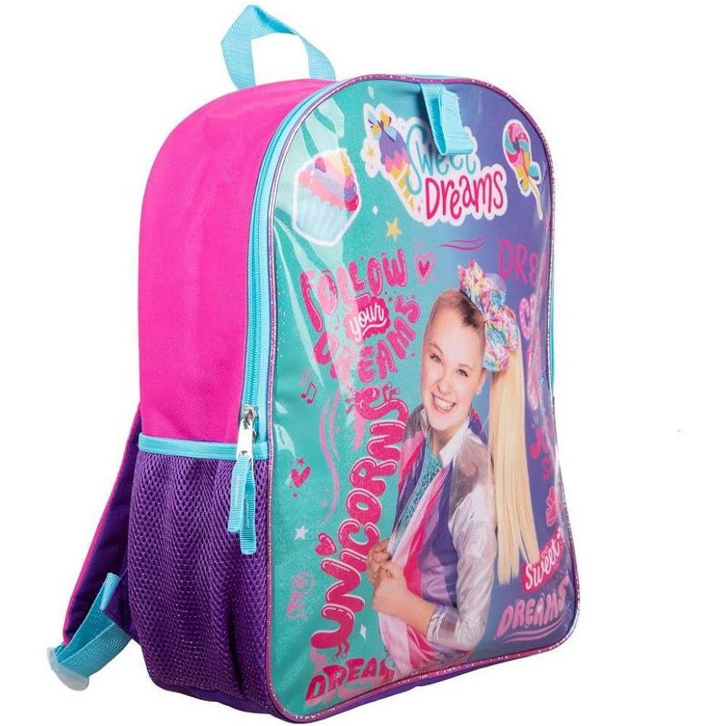 Jojo Siwa Super Star Dreams 2-Piece 16" Kids Backpack Lunch Box Set Multicoloured, 4 of 7