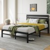 Lyngins Industrial Retro Twin Bed Frame with Headboard, Heavy Duty Metal Slats, Noise-Free, Under-Bed Storage, No Box Spring Needed,Platform Bed Frame - 2 of 4