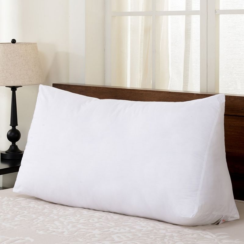Cheer Collection Extra Replacement Cover for Oversized Wedge Pillow - White (Pillowcase Only), 2 of 6
